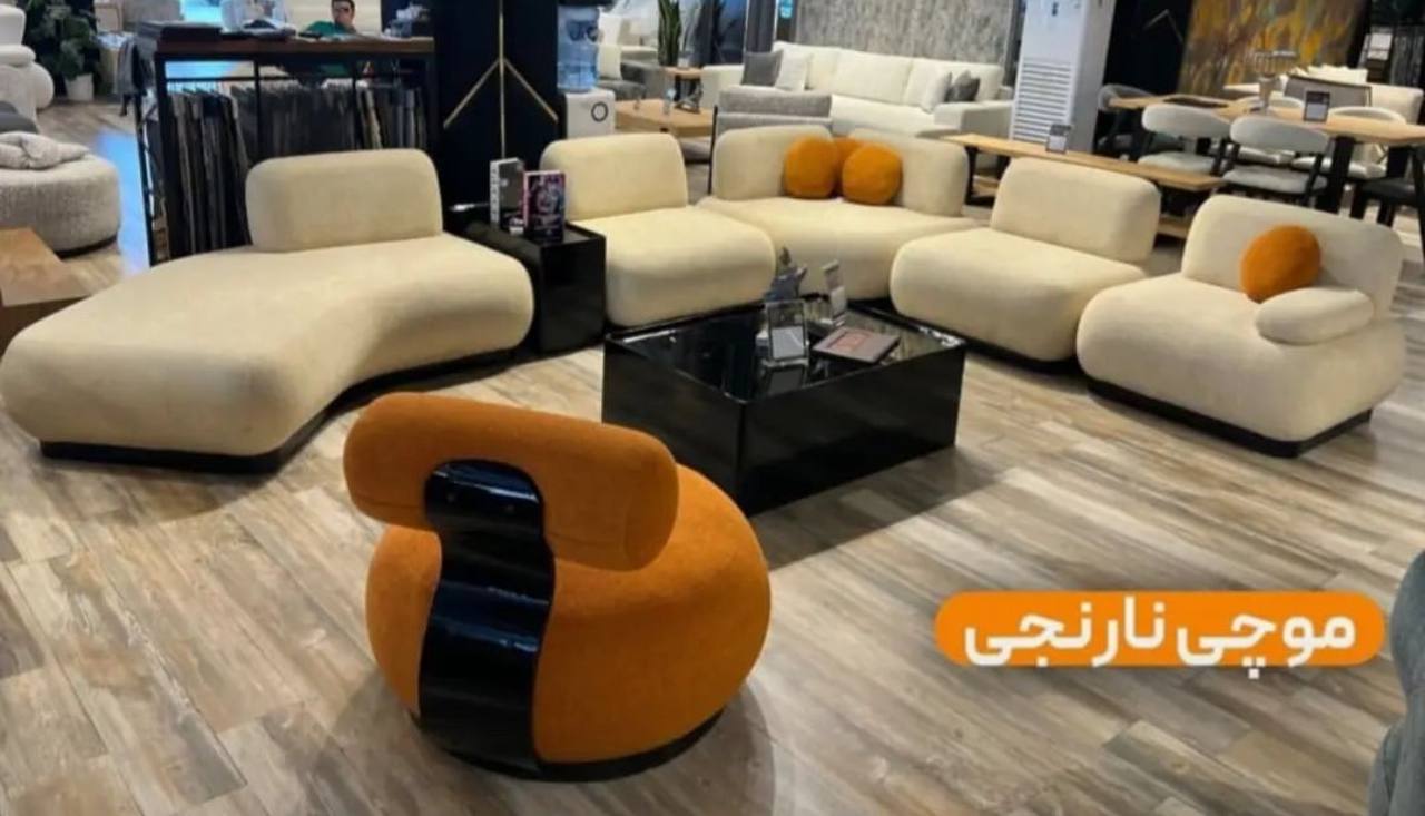 مبلمان ال (L) پازل (ماژولار) طرح کوهان دار | پارچه تدی، چوب روسی، مینیمال